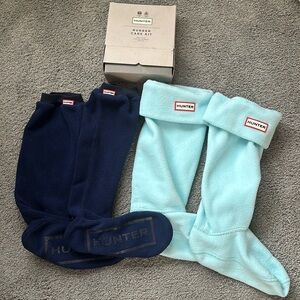 Hunter Tall fleece insert socks and cleaning kit for your boots